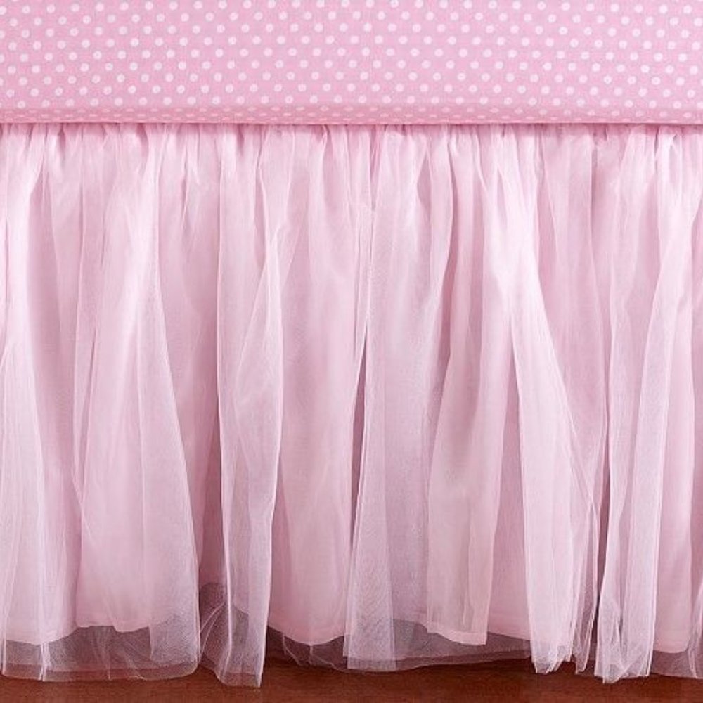 Pottery Barn Kids Tulle Pink Crib Skirt